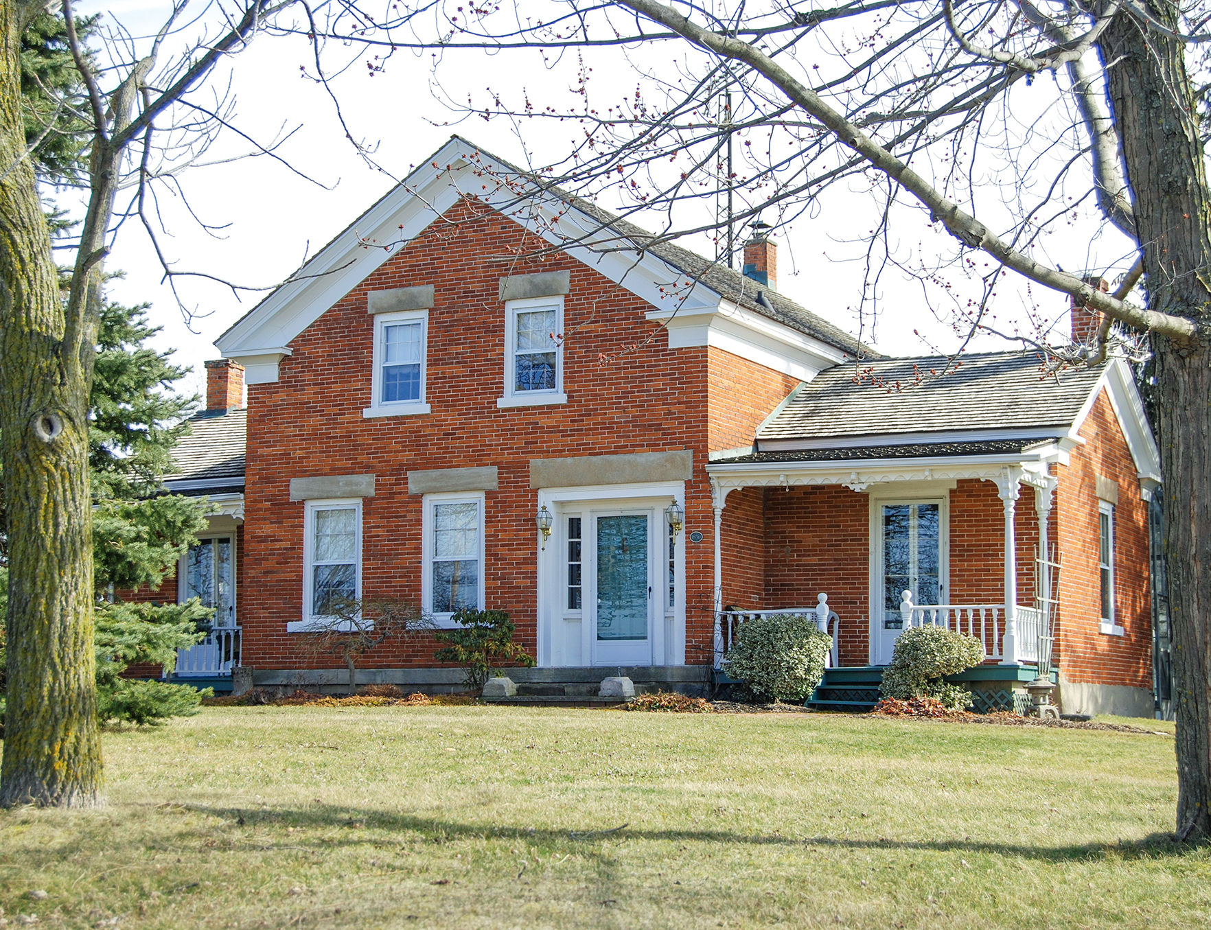 Winged Greek Revival Temple Form